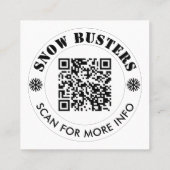 Snow Removal Business Uw Logo op maat toevoegen Vierkante Visitekaartje (Achterkant)