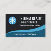 Snow Removal Service QR Code Professional  Visitekaartje (Voorkant)