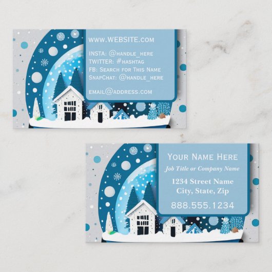 Snow Removal Services Professional Executive Visitekaartje (Voorkant / Achterkant)