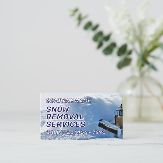Snow removal services visitekaartje (Staand voorkant)