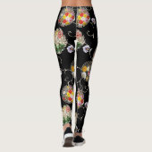 Snow ring pattern and vines japanese classic leggings (Achterkant)