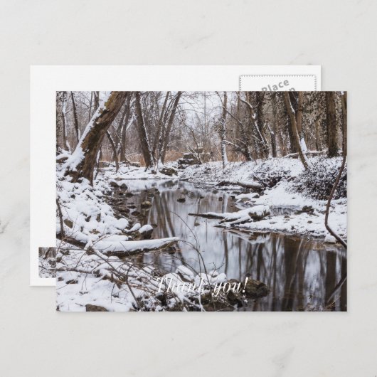 Snow Riverside Briefkaart (Voorkant / Achterkant)