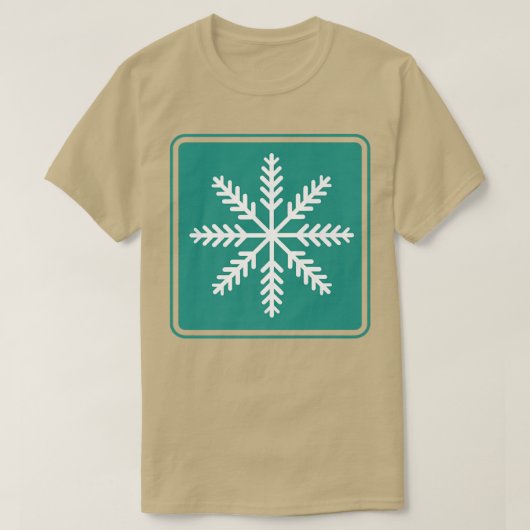 Snow Road Warning Sign  T-shirt (Design voorkant)