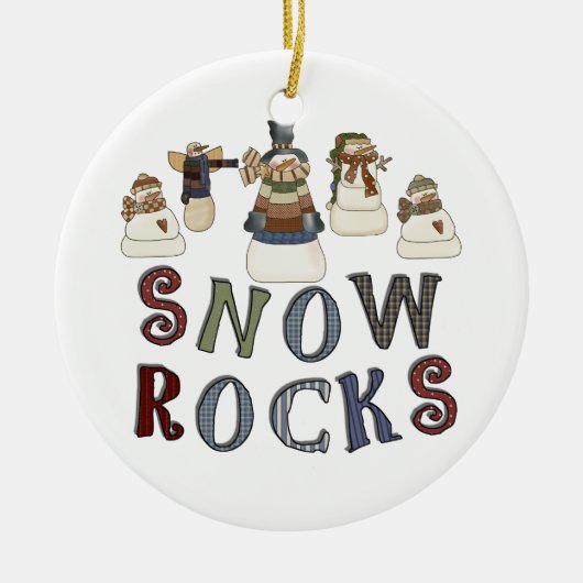 Snow Rocks Keepsake Ornament (Voorkant)