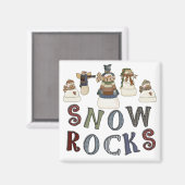 Snow Rocks T-shirts en geschenken Magneet (Voorkant / Achterkant)
