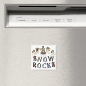 Snow Rocks T-shirts en geschenken Magneet (Insitu (Vaatwasser))