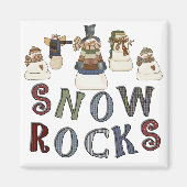 Snow Rocks T-shirts en geschenken Magneet (Voorkant)