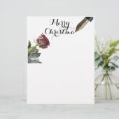 Snow roos Merry-kerstbrief (Staand voorkant)