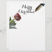 Snow roos Merry-kerstbrief (Voorkant / Achterkant)