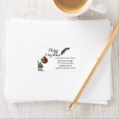 Snow roos Merry Kerstry Etiket (Insitu)