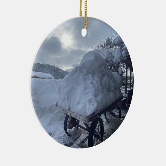 Snow Rush, Truckee, Californië Keramisch Ornament (Rechts)