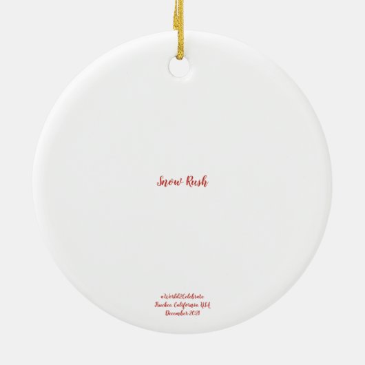 Snow Rush, Truckee, Californië Keramisch Ornament (Achterkant)