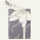 Snow script sugarplum purple butter cream elegant cadeaupapier