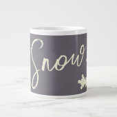 Snow script sugarplum purple butter cream elegant grote koffiekop (Voorkant)