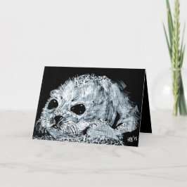 Snow Seal Pup Feestdagen Kaart