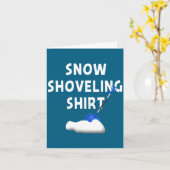 Snow Shoveling Shirt Snow Clearing Funny Winter Sn Kaart (Gele Bloem)