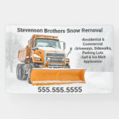 Snow Shoveling Verwijdering Bedrijf Marketing Spandoek (Horizontaal)