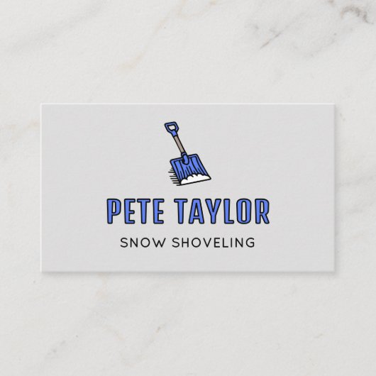 Snow Shoveling Visitekaartje (Voorkant)
