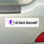 Snow Ski Bumpersticker (Op auto)