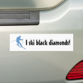 Snow Ski Bumpersticker (Op auto)