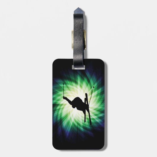 Snow Ski Gift Bagagelabel (Achterkant verticaal)