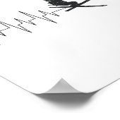 Snow Ski Heartbeat Poster (Hoek)