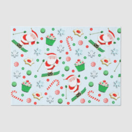 Snow Ski Holiday-kerstcadeaupapier Tissuepapier