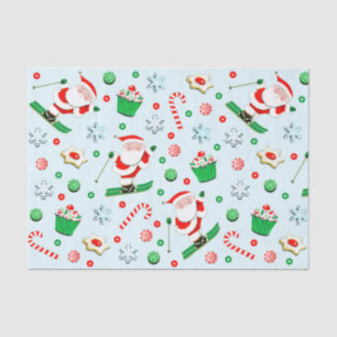 Snow Ski Holiday-kerstcadeaupapier Tissuepapier