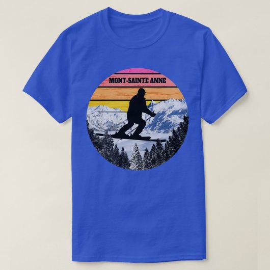 Snow Ski Mont Sainte Anne Skiing Fields Canada T-shirt (Design voorkant)