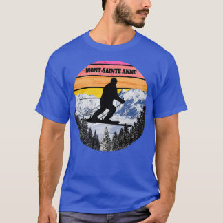 Snow Ski Mont Sainte Anne Skiing Fields Canada T-shirt