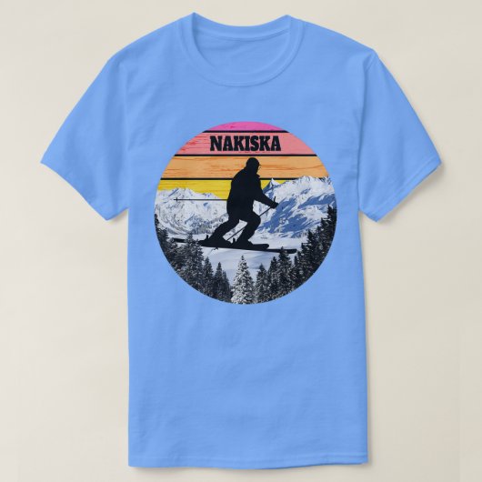 Snow Ski Nakiska Skiing Fields Canada T-shirt (Design voorkant)