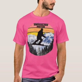 Snow Ski Smugglers Notch Skiing Fields Vermont Ame T-shirt