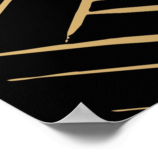 Snow Skier Retro Art Deco Poster (Hoek)