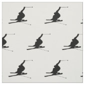 Snow Skier Silhouette Stof (Swatch)