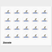 Snow Skiing Biathlon Ronde Sticker (Vel)