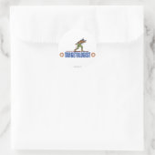 Snow Skiing Biathlon Ronde Sticker (Tas)