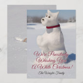 Snow Snowdog Design Feestdagenkaart (Voorkant / Achterkant)