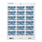 Snow Snowflake Personal Address Holiday Winter Etiket (Full Sheet)
