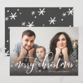 Snow Sprinkle Whimsical-kerstfoto Greep Feestdagenkaart (Voorkant / Achterkant)
