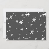 Snow Sprinkle Whimsical-kerstfoto Greep Feestdagenkaart (Achterkant)