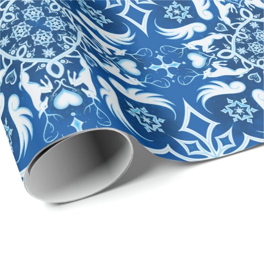 Snow Stags Cadeaupapier (Rol Hoek)