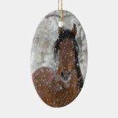 Snow Stallion Horse Holiday Ornament (Rechts)