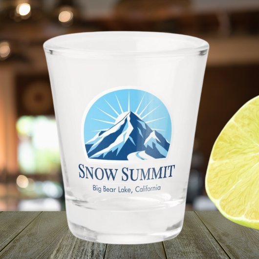 Snow Summit California skigebied souvenir Shot Glas