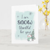 Snow Thankful voor kerstmis Kaart (Gele Bloem)