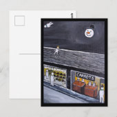 Snow Town Painting by Alfred Fox Briefkaart (Voorkant / Achterkant)