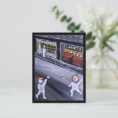 Snow Town Painting by Alfred Fox Briefkaart (Staand voorkant)