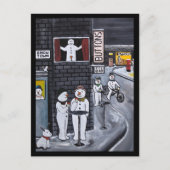 Snow Town Painting by Alfred Fox Briefkaart (Voorkant)