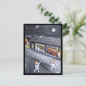 Snow Town Painting by Alfred Fox Briefkaart (Staand voorkant)