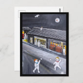 Snow Town Painting by Alfred Fox Briefkaart (Voorkant / Achterkant)