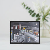 Snow Town Painting by Alfred Fox Briefkaart (Staand voorkant)